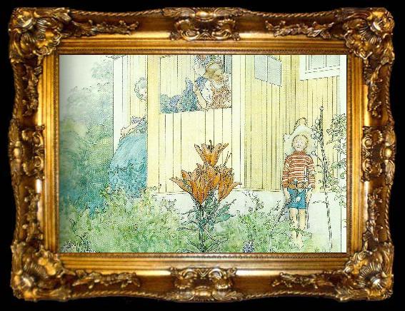 framed  Carl Larsson utspokning-esbjorn utkladd, ta009-2